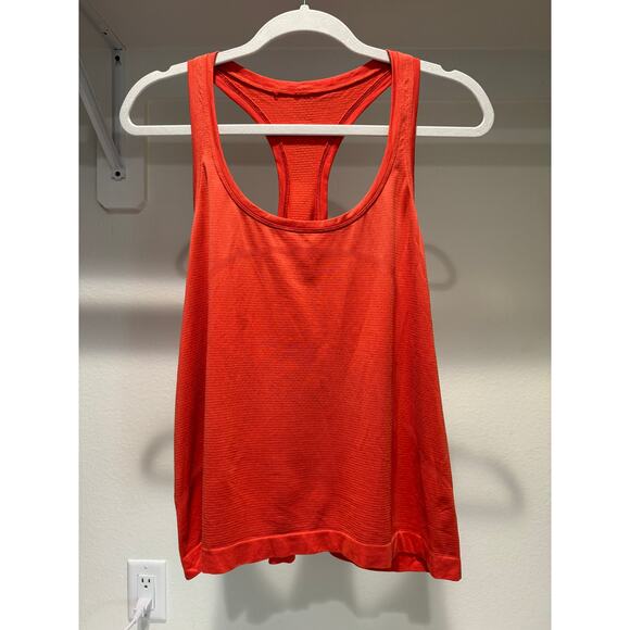 Lululemon Swiftly‎ Tech Racerback Flowy Race Length Size 14 Coral - Picture 1 of 8